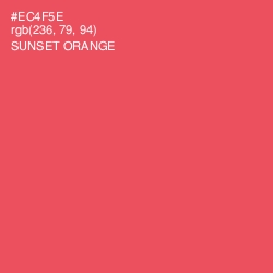 #EC4F5E - Sunset Orange Color Image